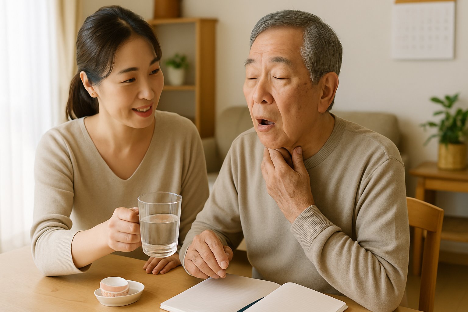 嚥下トレーニングを家庭で続けるための具体的な方法と安全対策