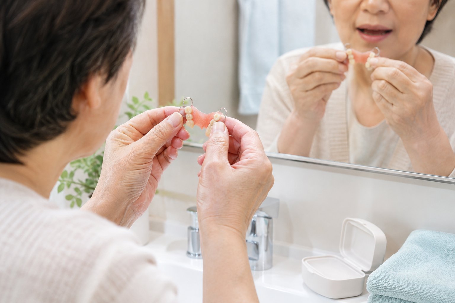 部分入れ歯を新しく作った後の慣らし方と受診の目安
